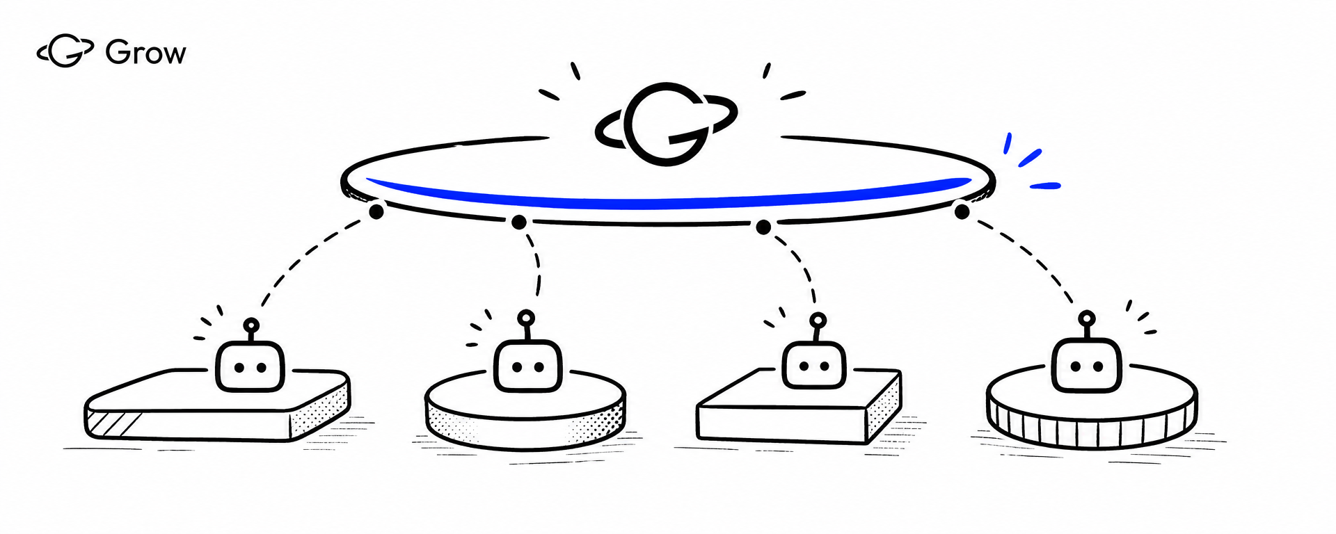 Hand-drawn: the platform-agent era has arrived, but the harder problem is who orchestrates across platforms