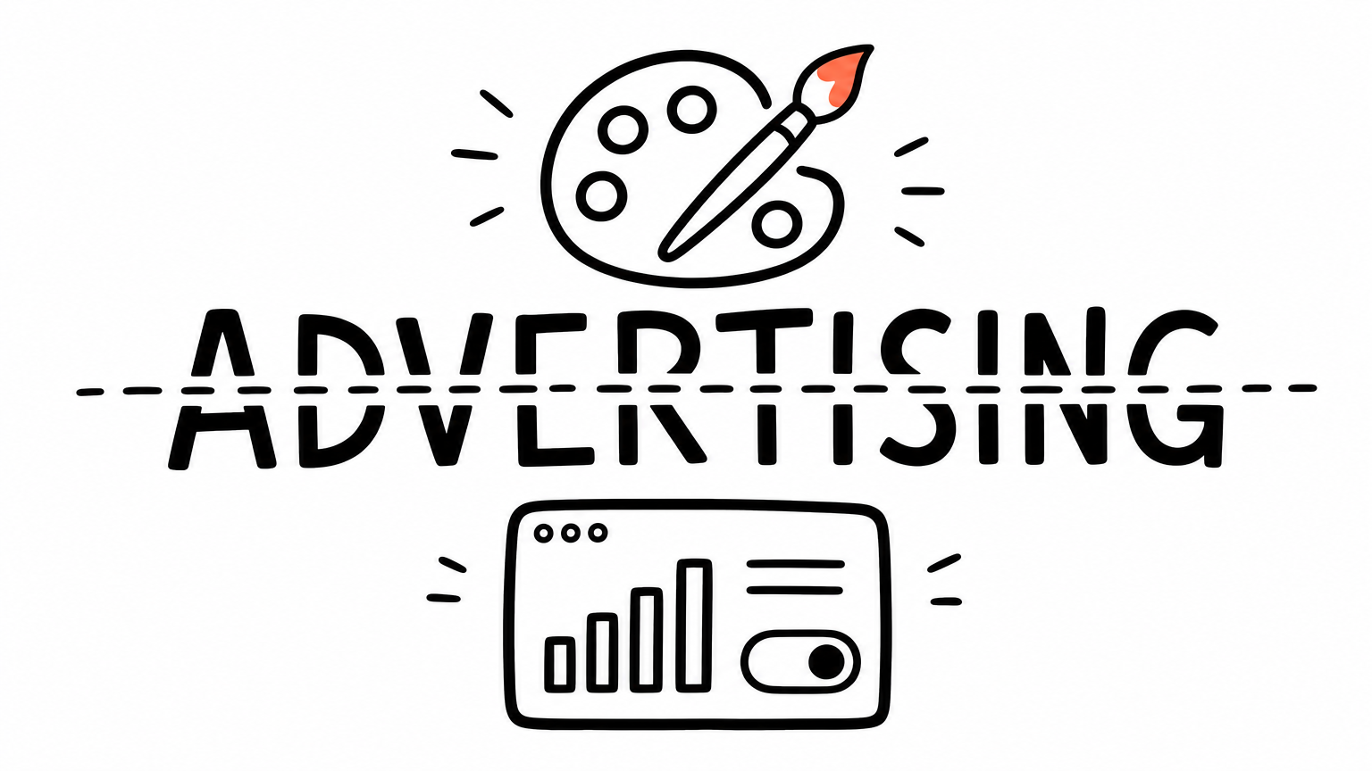 The boundary doesn't separate ads from design — it runs through the middle of advertising itself: creative production on one side, ad operations on the other
