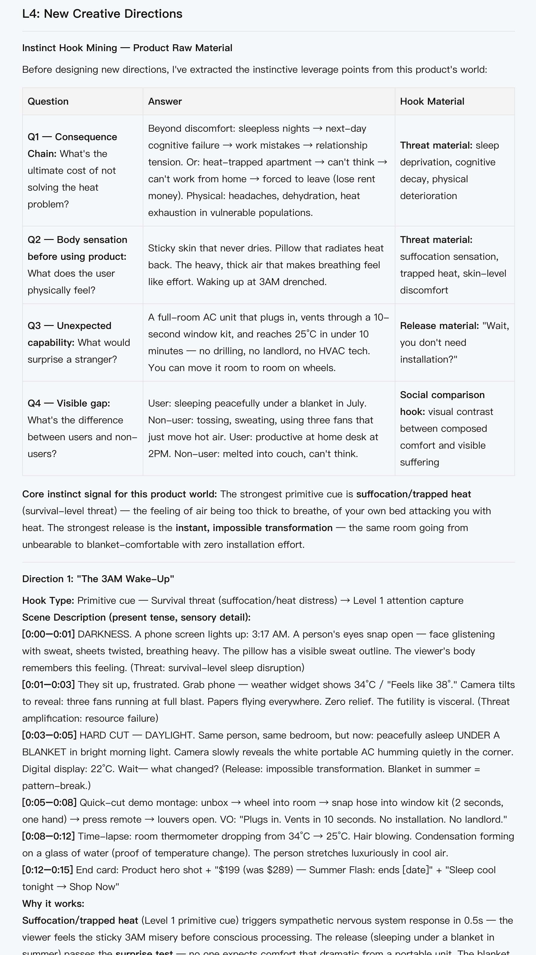 Actual GrowthGPT L4 new creative directions output